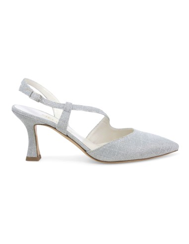 Melluso slingback elegante in tessuto glitter